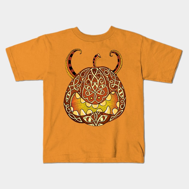 Celtic pumpkin Kids T-Shirt by mangulica